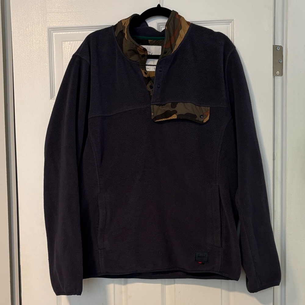 Herschel Supply Company Camo and Green Fleece Pullover - Picture 7 of 7